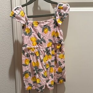 GAP Kids Pink Romper with Lemon Print